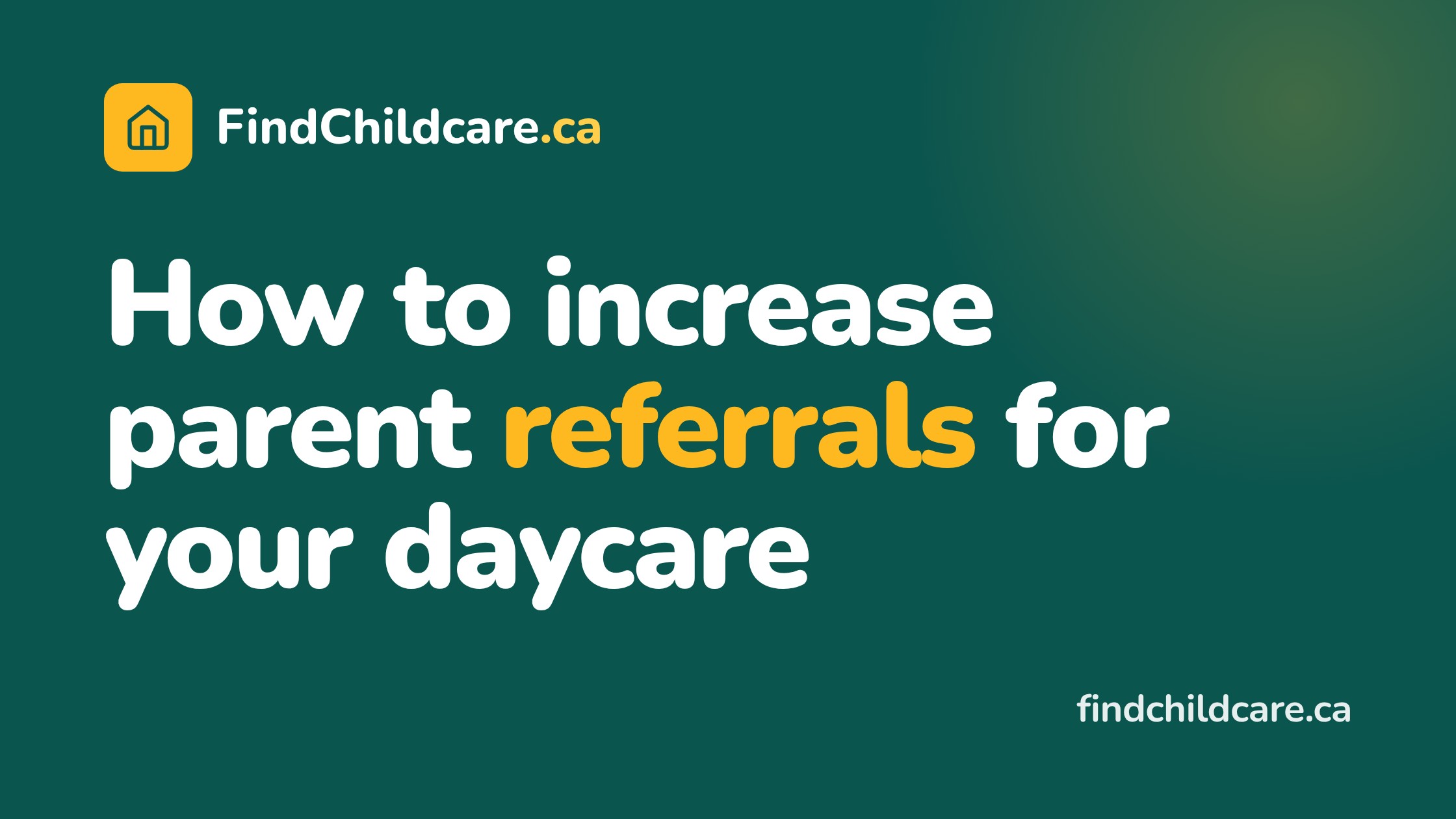 Daycare provider warmly thanking a parent for a referral